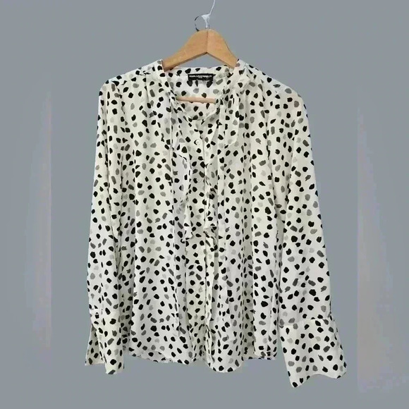 Karl Lagerfeld Animal Print Blouse - Picture 1 of 4